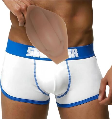 Men Enhancing Underwear Cup Silicone Bulge Enhancer Self-sticking Underwear Bulge Enhancer Pad for Swimming Boxer Brief Nude in Saudi Arabia