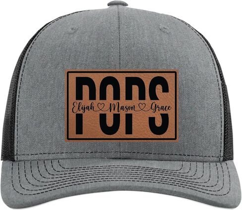 Pops Personalized - Pops Hats for Grandpa - Gifts for Pops - Customized Hats for Men from Grandkids - Richardson 112 - Custom Baseball Cap in Saudi Arabia