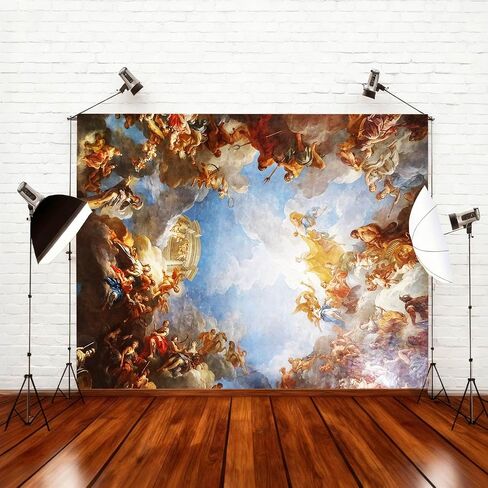 SHRAPHY Sistine Chapel Retro Tapestries, Versailles French Art Decorative Church Vatican Photography Renaissance European Painting Ceiling Apartment Dormitory Bedroom Livingroom Office 80x60 Inches in Saudi Arabia