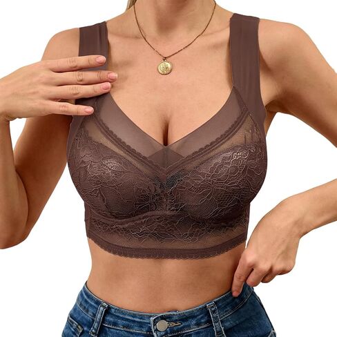 Wireless Push Up Bras for Women, Lightweight Lace Seamless Breathable Everyday Bra, Comfortable Bralette in Saudi Arabia