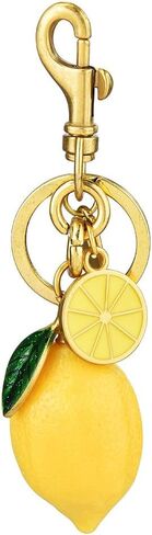 Cute Rhinestone Cherry Fruit Keychain Shiny Strawberry Lemon Cherry Keyring Keychain for Women Car Key Ornaments in Saudi Arabia