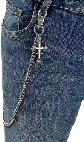 Cross Pendant Wallet Chain, stainless steel pant chain Jean Chain Accessory in Saudi Arabia