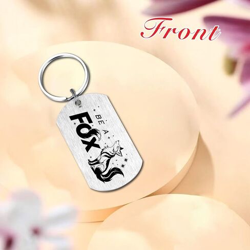 HYHYDHP Be A Fox Keychain - Inspirational Fox Gifts for Women Men, Double Sided Stainless Steel Key Chain, Perfect Foxs Lovers Birthday Gift in Saudi Arabia