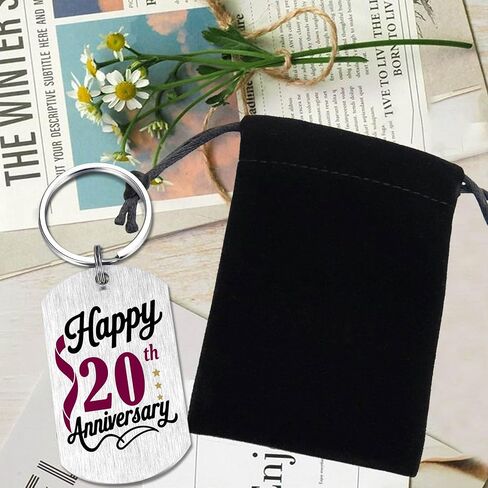 20th Anniversary Wedding Gifts for Men Women Husband Wife, Romantic 20 Year Anniversary Keychain for Him Her in Kuwait