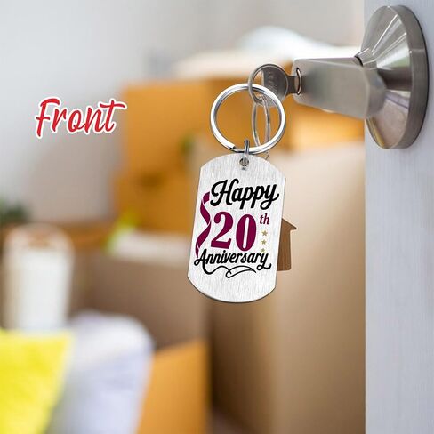 20th Anniversary Wedding Gifts for Men Women Husband Wife, Romantic 20 Year Anniversary Keychain for Him Her in Kuwait