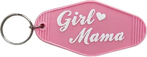 Girl Mama Keychain - Pink Mom Keychain for Girl Moms, Cute Mama Bag Charm, Girl Mom Gifts, Mom Accessories, Diaper Bag Charms for Girl Mothers in Saudi Arabia