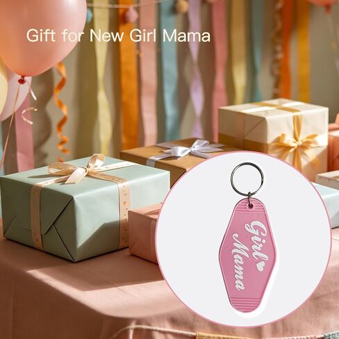Girl Mama Keychain - Pink Mom Keychain for Girl Moms, Cute Mama Bag Charm, Girl Mom Gifts, Mom Accessories, Diaper Bag Charms for Girl Mothers in Saudi Arabia