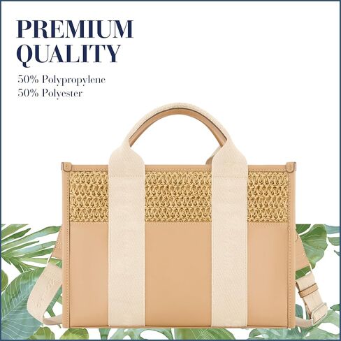Tommy Bahama Tote Bag, Women's Modern Handbag with Adjustable Shoulder Strap, Tan, One Size in Kuwait