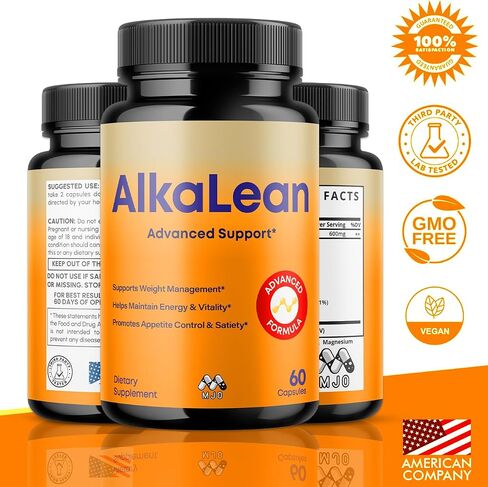 Alkalean Capsules, Official Alkalean Pills with All Natural Ingredients, Advanced Weight and Wellness Support Supplement, Maximum Strength Healthy Lifestyle Multivitamins for Women & Men (60 Capsules) in Saudi Arabia