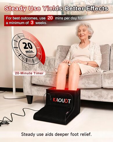 2026 Upgraded Red Light Therapy for Feet, Medical-Grade TPU Film & Easy-Clean Design, Dual-Wavelength LEDs, Full Foot Coverage for Neuropathy Support & Plantar Fasciitis Pain, Black | Full coverage foot therapy with medical-grade TPU film. Features 3 mode in Saudi Arabia