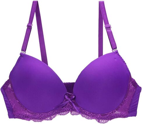Push Up Bra Padded Underwire Bralette for Women Sexy Deep V Lace Lingerie Adjustable Lift Support Everyday Bras in Kuwait