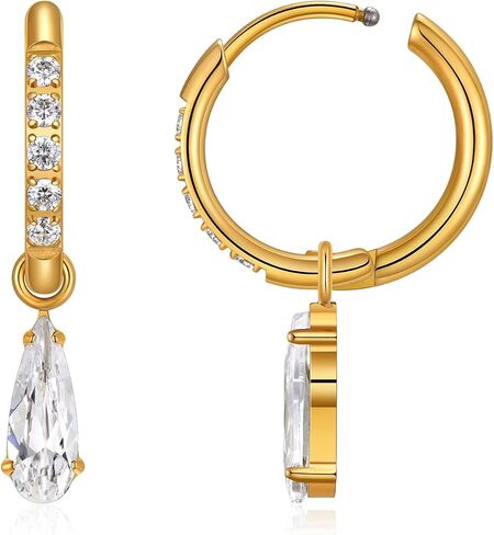 2PC ASTM F136 Titanium Waterdroplet Huggies Earrings for Women in Saudi Arabia