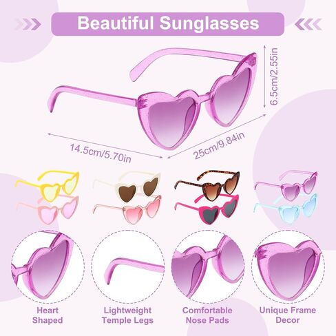 8 Sets Wide Brim Hats Heart Sunglasses and Straw Crossbags Bulk for Women, Summer Travel Beach Tea Party Bridemaid Supplies in Saudi Arabia