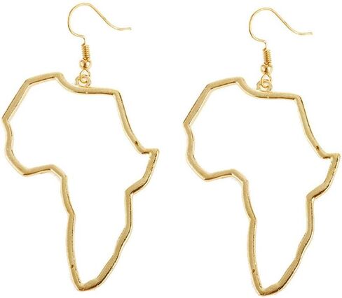Hollow African Map Drop Earrings Ethnic Style Bohemia Map Dangle Earrings for Women in Saudi Arabia