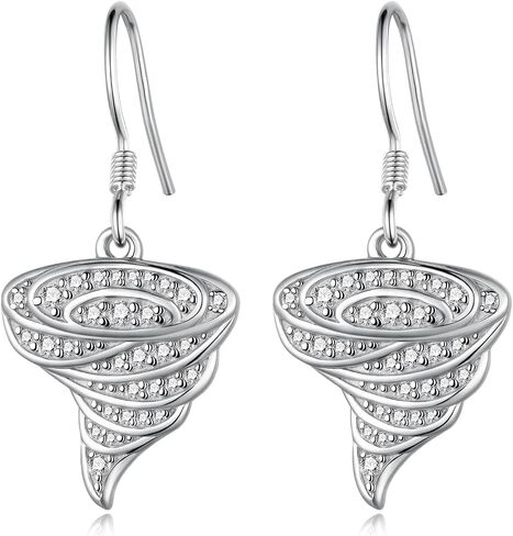 Tornado Earrings for Women 925 Sterling Silver Storm Chaser Tornado Jewelry Twister Cyclone Gifts for Weather Enthusiasts in Saudi Arabia