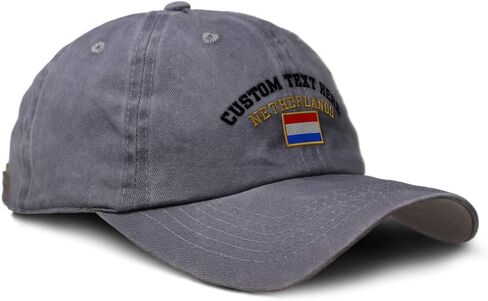 Custom Soft Baseball Cap Embroidered Dad Hat Netherlands Flag Dutch Nederland Amsterdam Cotton in Saudi Arabia