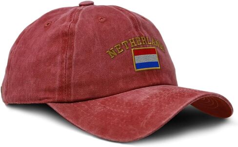 Custom Soft Baseball Cap Embroidered Dad Hat Netherlands Flag Dutch Nederland Amsterdam Cotton in Saudi Arabia