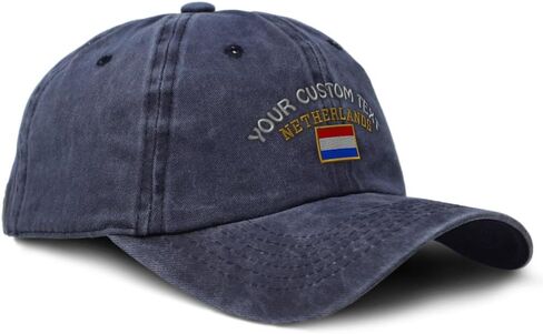 Custom Soft Baseball Cap Embroidered Dad Hat Netherlands Flag Dutch Nederland Amsterdam Cotton in Saudi Arabia