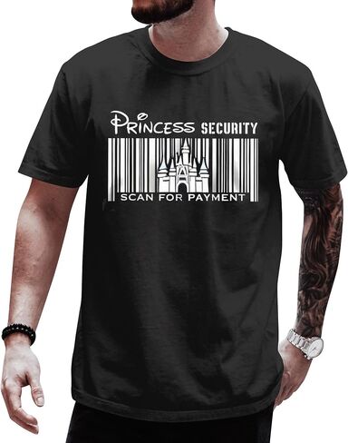 Men's Princess Security Team Shirt Magical Kingdom T Shirt Dad Birthday Party Family Trip Short Sleeve Tees Tops in Saudi Arabia