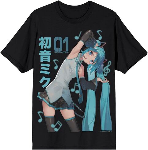 تي شيرت Hatsune Miku للرجال من Pop Star بأكمام قصيرة in Kuwait