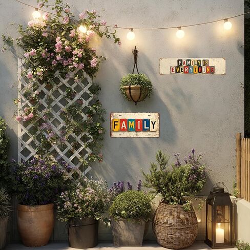 Family Is Everything Wall Decor for Living Room Family Signs for Home Decor Wall Art Rustic Farmhouse Family Metal Tin Signs for Kitchen Decorative Signs & Plaques Vintage House Decoration 16x4 Inch in Kuwait