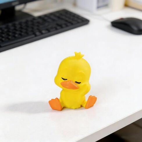 1pack 3D Printed Funny Duck Ornament,Unique Cute Desktop Decorations,Mini Figurine for Offices, Bedrooms, Studies, and More (Thinking Little Yellow Duck) in Kuwait