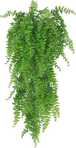 75cm Fake Hanging Plants Artificial Ferns for Outdoors, Fake Ferns UV Resistant Plastic Fake Plants for Indoor Wall Porch Wedding Party Holiday Decor in Kuwait