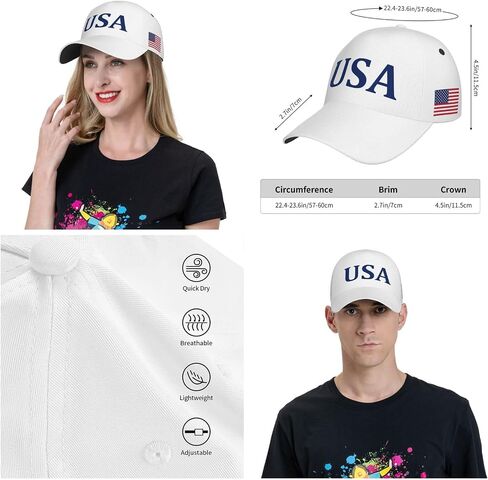 USA Baseball Cap American Flag hat Adjustable Sportswear Trucker Hat for Men Women Adults in Saudi Arabia