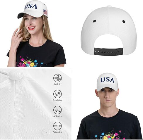 USA Baseball Cap American Flag hat Adjustable Sportswear Trucker Hat for Men Women Adults in Saudi Arabia