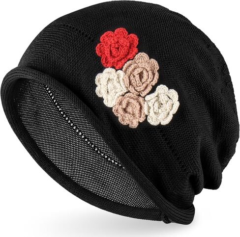 Ababalaya Breathable Cotton Linen Slouchy Beanie Hat, Lightweight Moisture Wicking Summer Skull Cap Casual Slouch Hat in Saudi Arabia