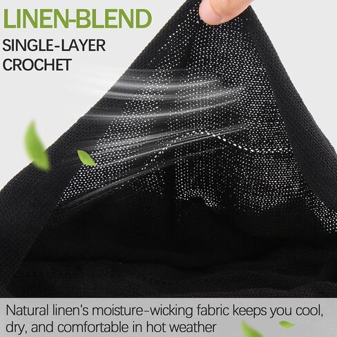 Ababalaya Breathable Cotton Linen Slouchy Beanie Hat, Lightweight Moisture Wicking Summer Skull Cap Casual Slouch Hat in Saudi Arabia