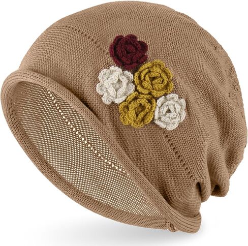 Ababalaya Breathable Cotton Linen Slouchy Beanie Hat, Lightweight Moisture Wicking Summer Skull Cap Casual Slouch Hat in Saudi Arabia