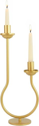 Black Metal Taper Candle Holder Candlestick Holder, Modern Tall Candelabra Decorative Centerpiece Candle Stand for Table Fireplace Mantel Wedding Housewarming Gift in Kuwait