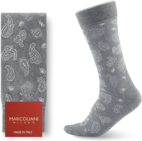 Marcoliani Milano Made in Italy - Mens Dress Socks | Essence of Linen Paisley Style in Kuwait