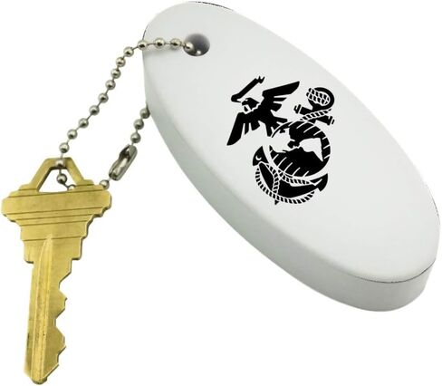 GRAPHICS & MORE Marine Corps USMC Black on White Eagle Globe Anchor Officially Licensed Floating Keychain Oval Foam Fishing Boat Buoy Key Float in Kuwait