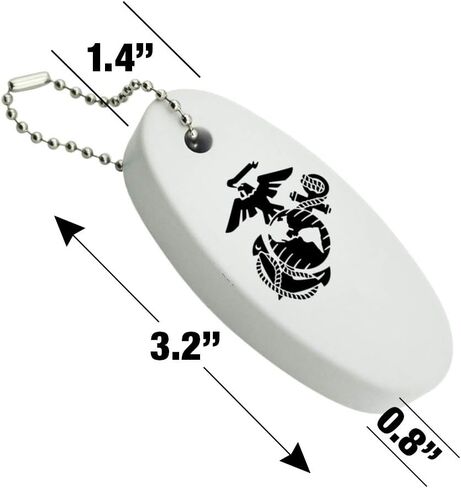 GRAPHICS & MORE Marine Corps USMC Black on White Eagle Globe Anchor Officially Licensed Floating Keychain Oval Foam Fishing Boat Buoy Key Float in Kuwait