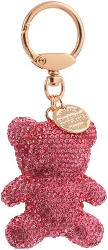 Cute Rhinestone Bear Keychain Sparkly Crystal Bear Charm Key Ring for Backpack Purse Charms in Saudi Arabia