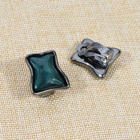 Women's Stunning Statement Collar Necklace Clip On Earrings Set Crystal Enamel Geometric Irregular Square Costume Jewelry in Saudi Arabia