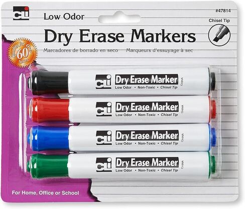 CLI Chisel Tip Dry Erase Markers in Kuwait