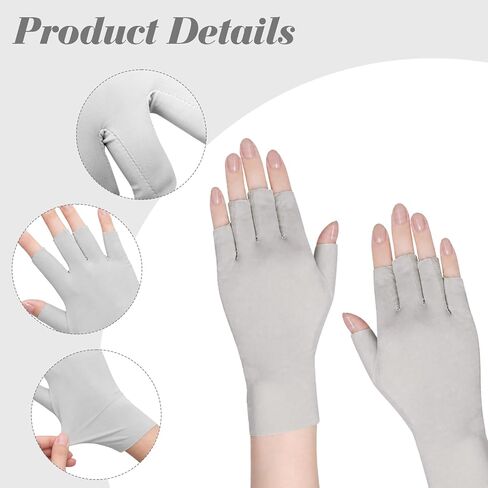 Fumwase 4Pairs Sun Protection Gloves for Women Breathable Half Finger Summer Hand Protection Gloves in Kuwait