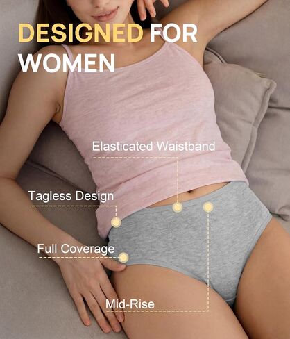 5 Pack Merino Wool Underwear Women, Breathable Wool Panties Mid-Rise Moisture Wicking Wooly Briefs Hiking Travel in Saudi Arabia