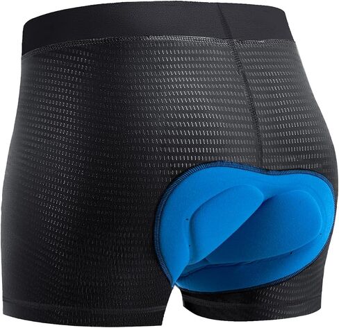 Niksa Cycling Underwear Shorts Men Absorbent, 5D Padded Gel Cycling Shorts Men, Breathable Mountain Bike Shorts, Black, M in Saudi Arabia
