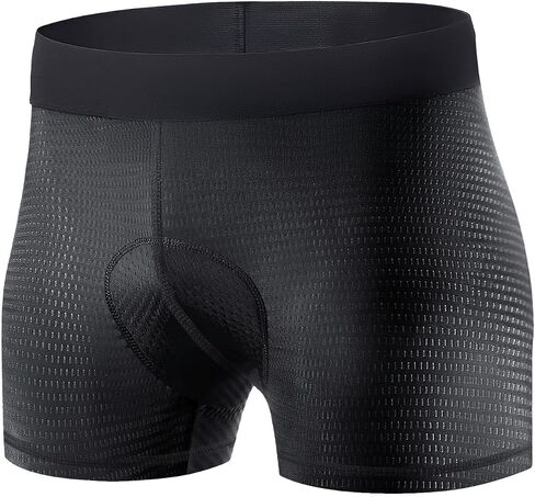 Niksa Cycling Underwear Shorts Men Absorbent, 5D Padded Gel Cycling Shorts Men, Breathable Mountain Bike Shorts, Black, M in Saudi Arabia