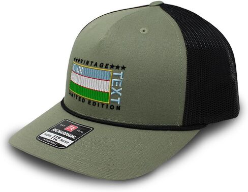 Custom Trucker Mesh Cap Uzbekistan Vintage Uzbek Country Flag A Custom Limited Edition Text Cotton in Kuwait