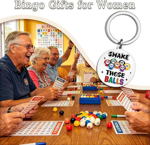 Bingo Gifts for Women Bingo Prizes for Adult Funny Keychain for Bingos Game Accessories for Bingos Bag Gaming Party Decorations Prize Gifts for Game Winners Lovers Birthday Christmas in Saudi Arabia