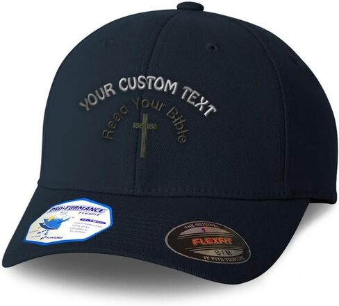 Custom Flexfit Cap for Men & Women Embroidered Read Your Bible Jesus Christ God Christian Polyester in Kuwait