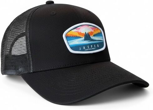 Jasper Trucker Hat with National Park Woven Patch in Saudi Arabia