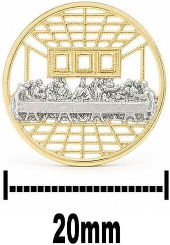 18k Gold Plated Brass Last Supper Two-Toned Earring in Saudi Arabia
