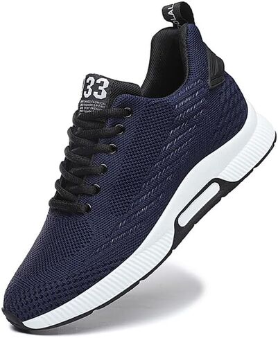 Men Elevator Sneakers Invisible Height Increasing 2.4 Inches Taller Elevator Sports Women Mesh Breathable Outdoor Casual Lace up Fashion Shoes in Saudi Arabia