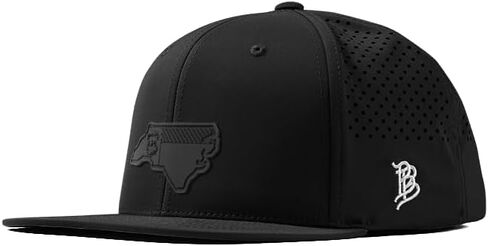 Branded Bills North Carolina Stealth PVC Flat Performance Hat for Men | Golf Running Baseball Cap in Kuwait